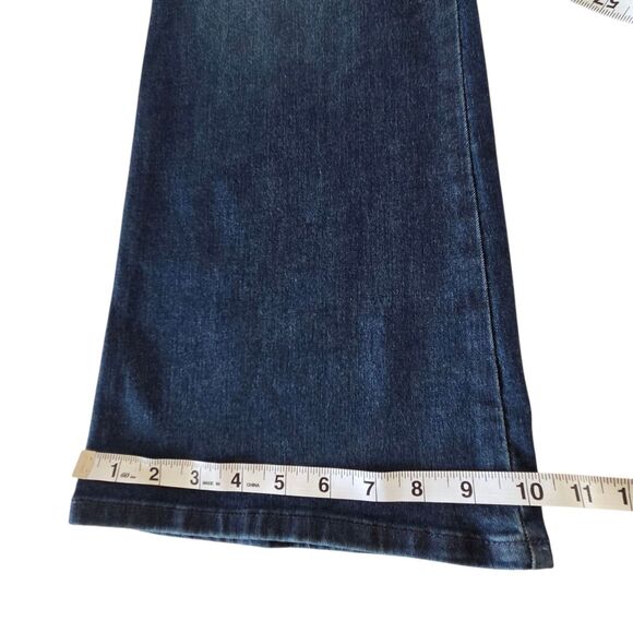 Democracy Ab Technology Jeans Size 12 Skyrise Booty Lift Itty Bitty Bootcut Blue - Picture 14 of 15